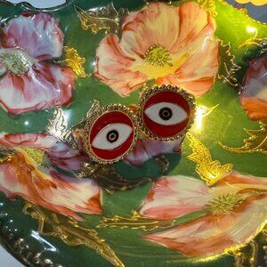 Evil Eye Circular Red Rings - Size 6/7